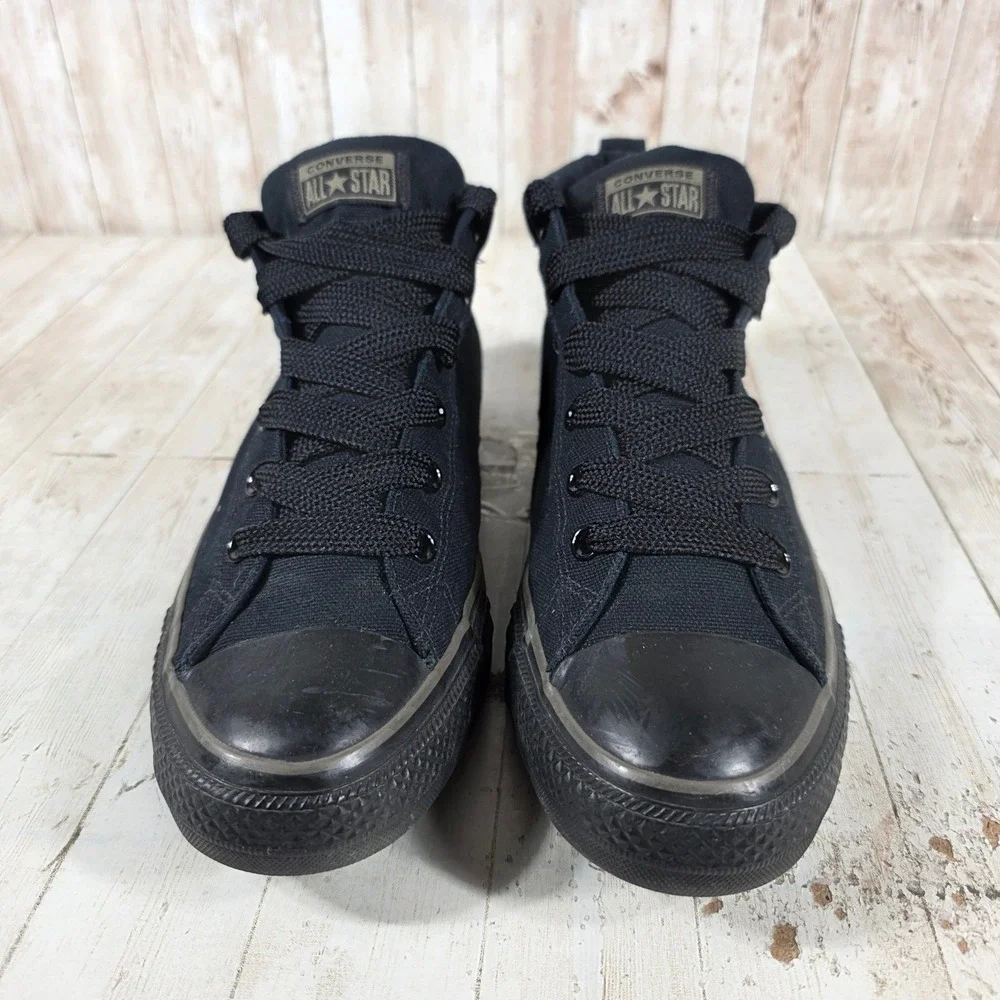 Converse Chuck Taylor All Star High Street Black Canvas Mid Top mens 12 - Picture 2 of 8